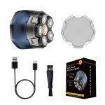Magnetic Rotating 6-Blade Bald Head Shaver – Full-Body Washable, Type-C Fast Charging Balding Clipper