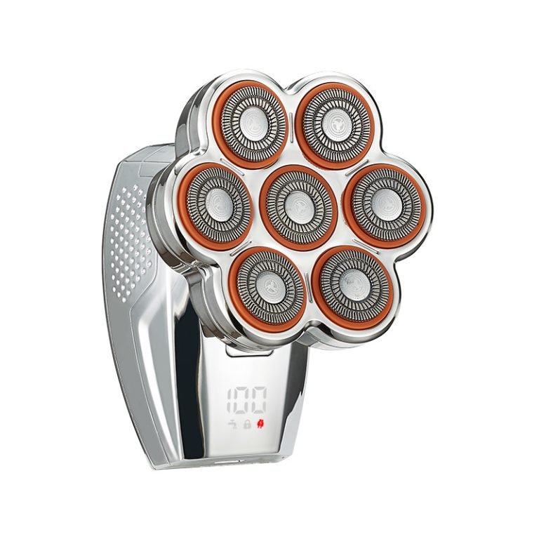 New Electric Shaver & Beard Trimmer – Rechargeable, Full-Body Washable, 7-Blade Self-Balding Hair Clipper